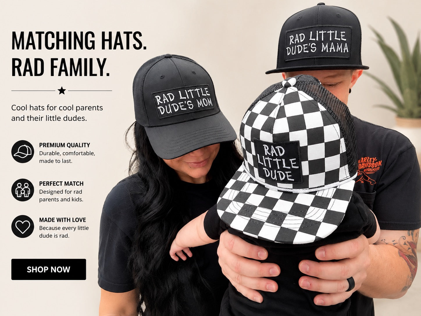 Rad Little Dude Matching Hat Set