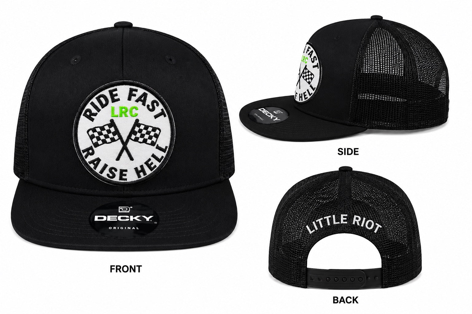 "Ride Fast, Raise Hell" All Black Snapback